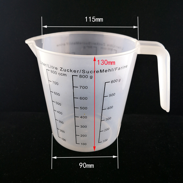 Food grade kitchen baking household small scale gram scale food medicinal pigeon feeding 800/1000g measuring cup