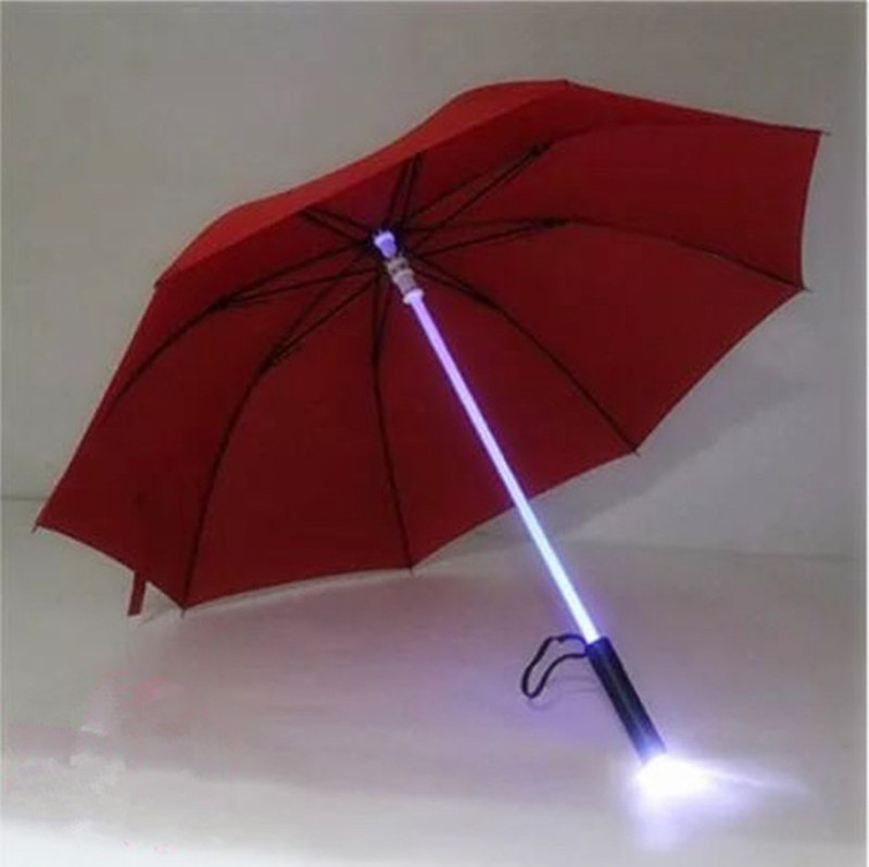 DD2392  Customize 8K Straight Sword Led Umbrella WIth Torch Novelty Flashlight Umbrella Flashing LED Golf Umbrellas