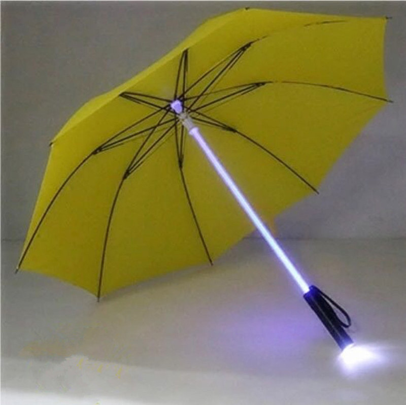 DD2392  Customize 8K Straight Sword Led Umbrella WIth Torch Novelty Flashlight Umbrella Flashing LED Golf Umbrellas