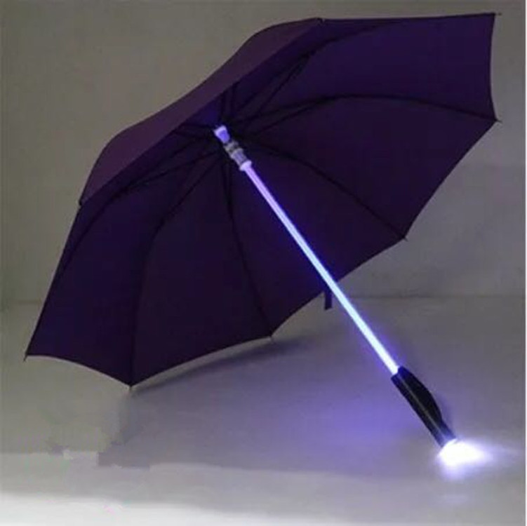 DD2392  Customize 8K Straight Sword Led Umbrella WIth Torch Novelty Flashlight Umbrella Flashing LED Golf Umbrellas