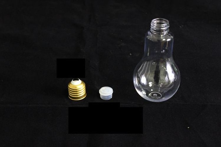 K17  Plastic Party Favors cup with Straw Light Bulb Shaped Bottles