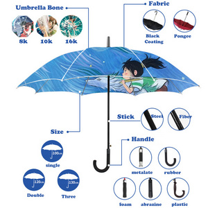 DD1845  Suppliers Manufacturer Windproof Golf Umbrellas Logo Full Digital Printing Promotional Branded Custom Automatic Umbrella