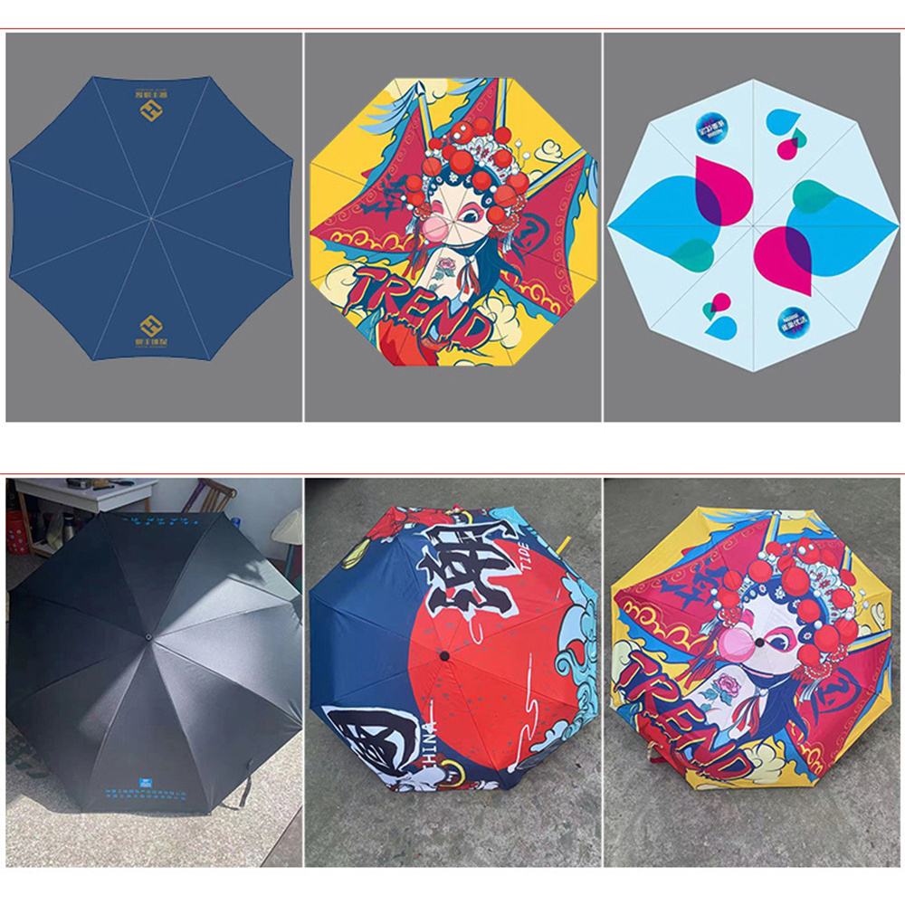 W024   Customized Logo Printing Double Canopy Golf Umbrella