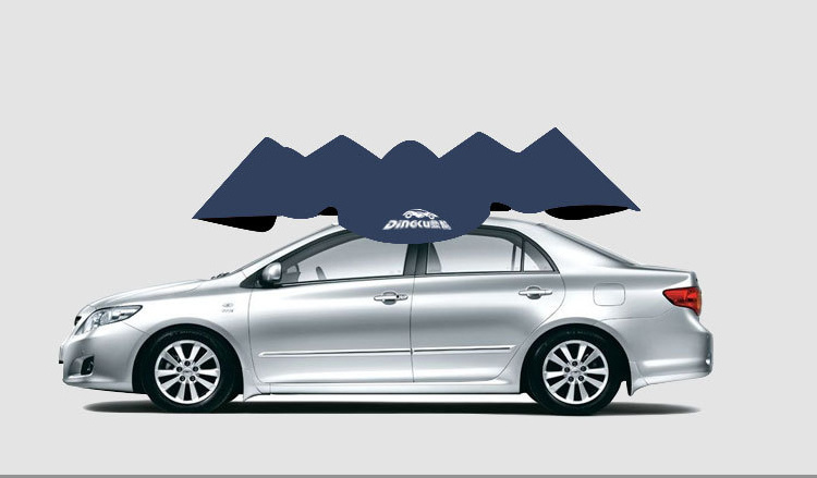 KLH392 4.2M Car Roof Shade Cover Umbrella Semi Automatic Folded Portable Car Protection Umbrella