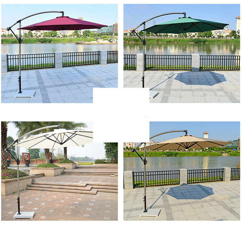 WHY393 Marble Base Outdoor Sun Umbrella Courtyard Double Layer Shade Beach Umbrella Customize Logo Booth Umbrella