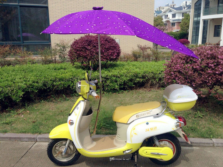 KLH433 Silver Coated Windproof Electric Bike Umbrella Motorcycle Umbrella For Rain And Sunshade Motorbike Sunshade Cover