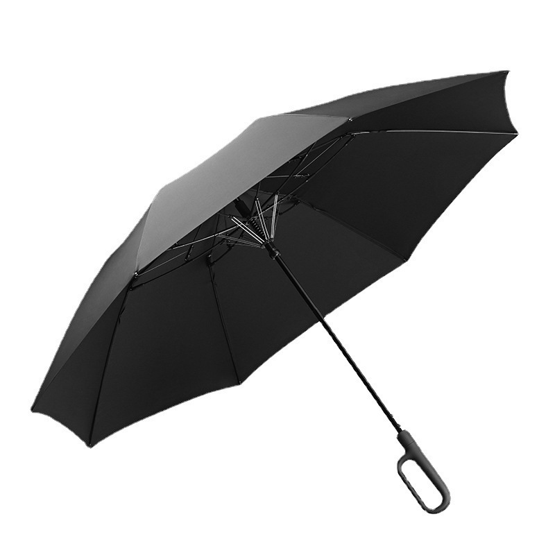 DD1212  New Big Full-automatic Buckle Handle Umbrellas Sun Rain Parasol Vinyl Anti UV Camping Automatic Business Umbrella