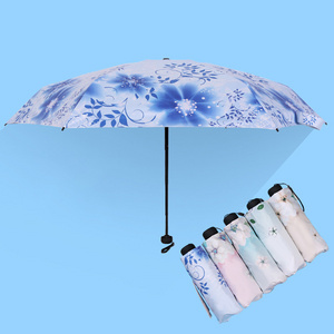 DD1310  Mini Pocket Anti UV Umbrella Rain Summer Foldable Umbrellas Manual Light Capsule Umbrella With Case