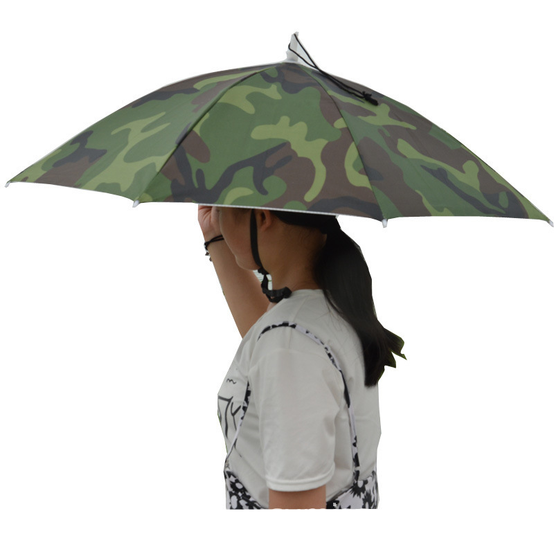 DD1900  Fishing Golf Gardening Sunshade Head Cap for Adults and Kids Outdoor Headwear Hands Free Umbrella Cap Umbrella Hat