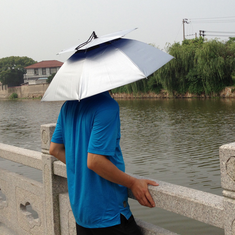 DD1900  Fishing Golf Gardening Sunshade Head Cap for Adults and Kids Outdoor Headwear Hands Free Umbrella Cap Umbrella Hat