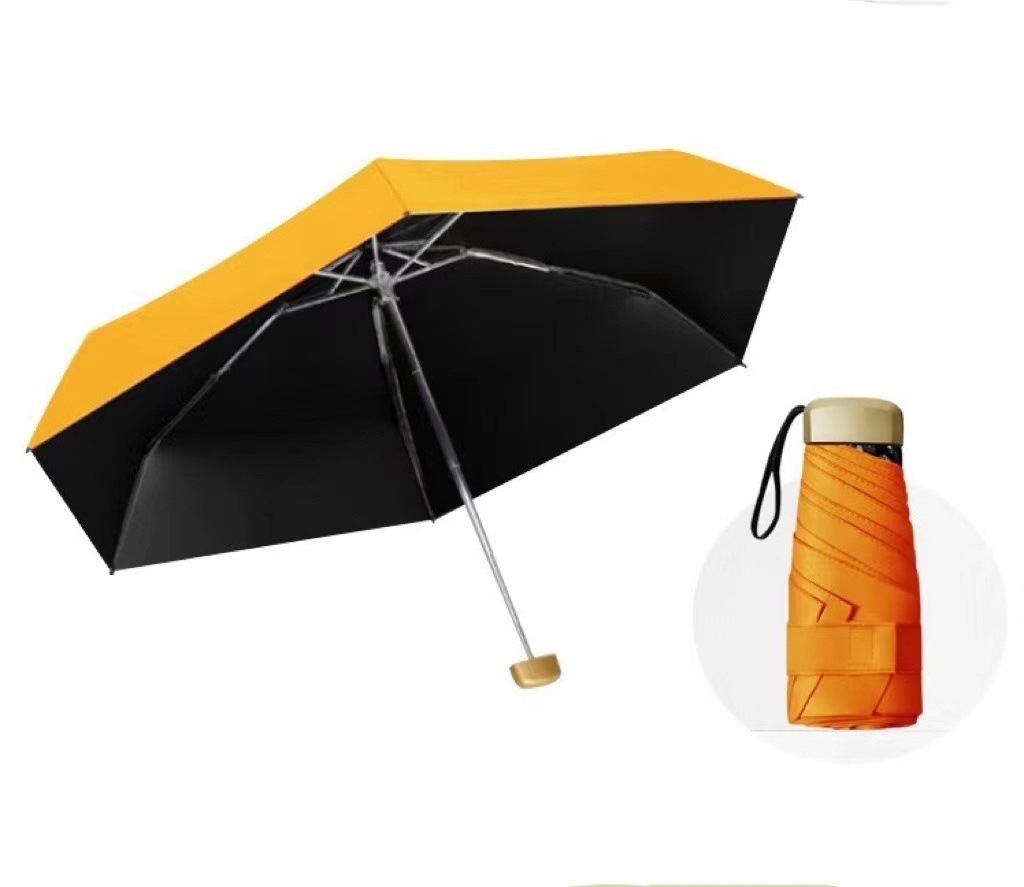 DD1988  Lightweight UV Protection Flat Mini Windproof Umbrellas Purse Compact Sun & Rain Travel Umbrella