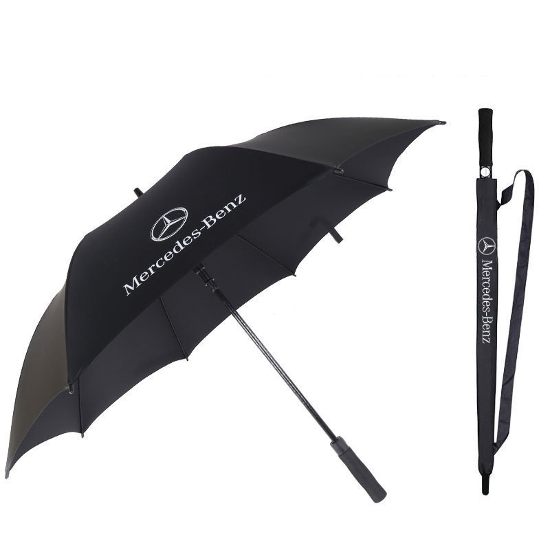 DD2406  Custom Car Gift Automatic Umbrella Long Straight Rain Paraguas Business Advertising Car Logo Golf Umbrellas