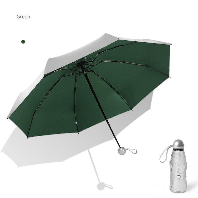 DD2659 Compact 5 Fold Umbrella For Rain Windproof Portable Sun Blocking UV Protection Ultra Light Weight Travel Umbrella