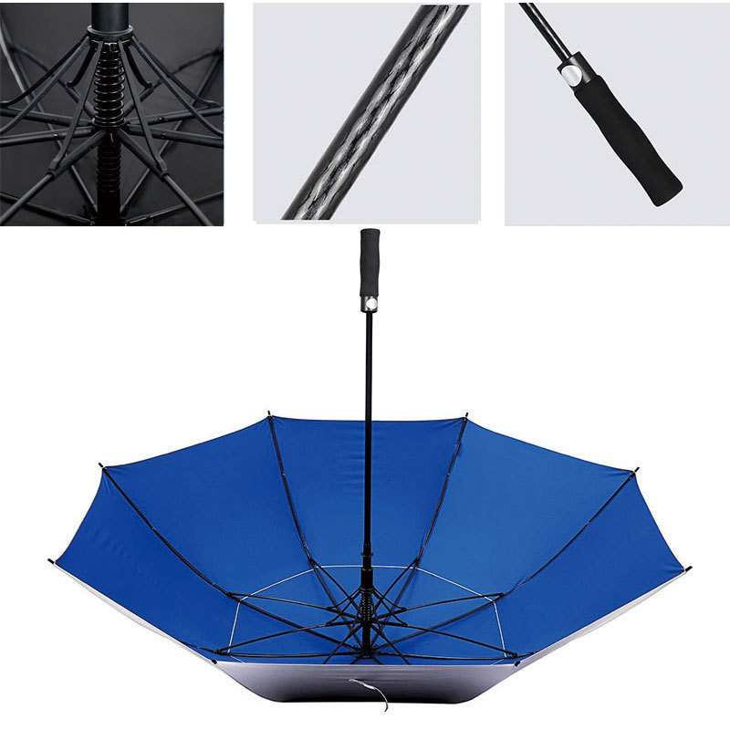 DD2664   54/62 Inch UV Protection Golf Umbrella Auto Open Vented Double Canopy Oversize Extra Large Windproof Sun Rain Umbrellas