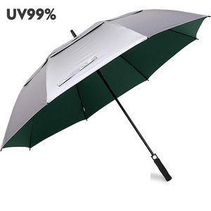 DD2663 Extra Large Windproof Auto Open Umbrellas Vented Double Canopy UV-Blocker Sun Protection Sun Rain  Golf Umbrella