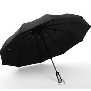 DD2706  Large Men Business Advertisement Umbrella 10K Full Automatic Folding Sunshade Rain Sun Souvenirs Umbrella