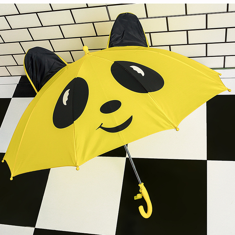 DD2726   Open Straight Stick Umbrella With Whistle Gift J Handle Cheap 3d Animals Kids Cartoon Animal Umbrella