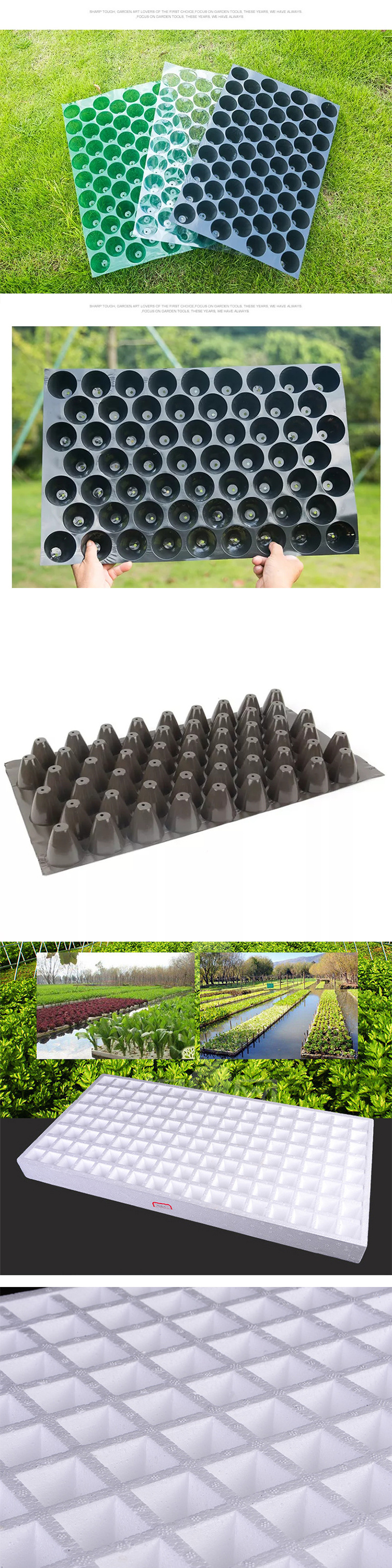 DDA329  50 Cells Hydroponic Seed Plant Vegetable Propagation Germination Microgreen Growing Tray Garden Seedling Nursery Trays