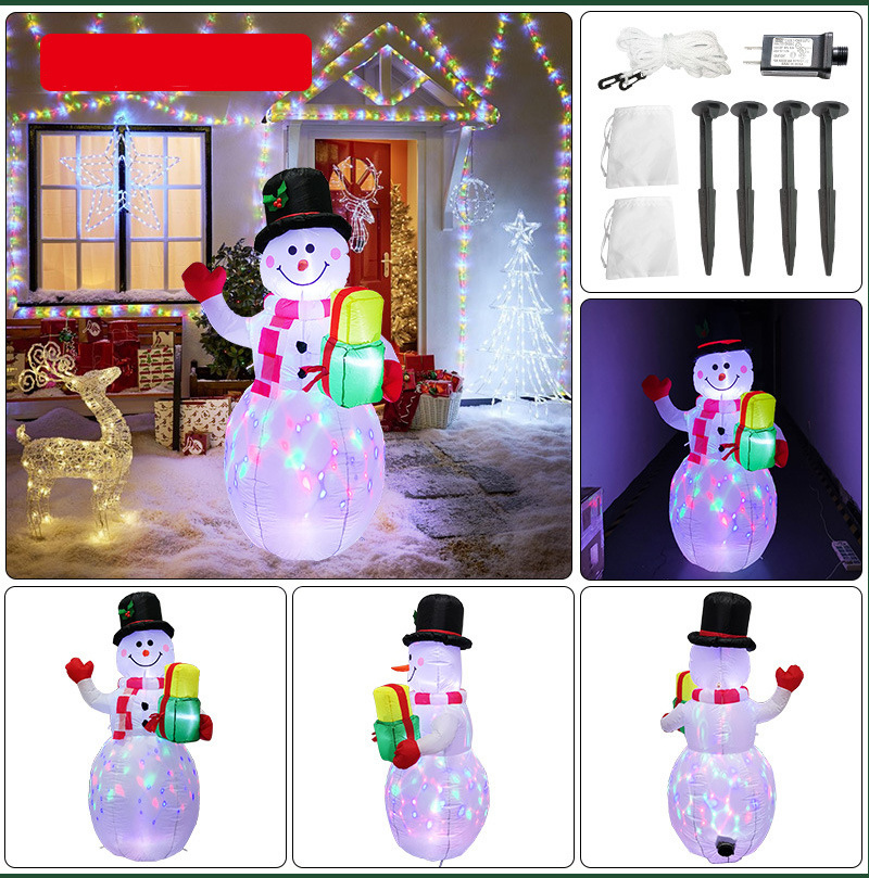 DD201 Custom Sphere Gift Decorations Blow Air Balls Christmas Garden Decoration LED Inflatable Ball Snowman Mold