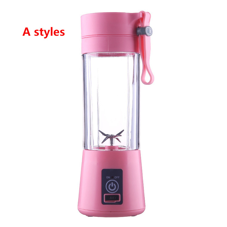 AAA163 Mini USB Rechargeable Home Blender And Mixer 6 blades Juice Plastic Electric Juicer Cup Portable Blenders