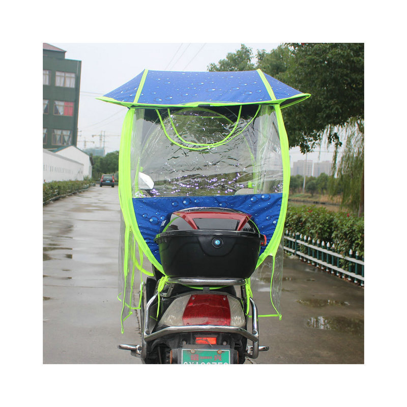 DD766 -2 Full Covered Electric Bike Umbrella Outdoor Windproof Sunshade Cover Motorcycle Umbrella Scooter Umbrella For Rain