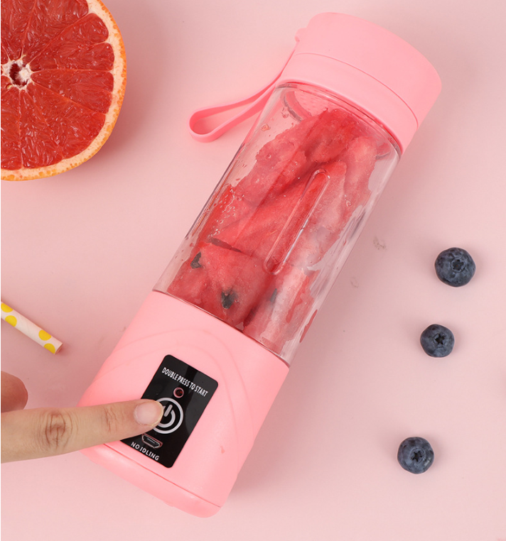 AAA163 Mini USB Rechargeable Home Blender And Mixer 6 blades Juice Plastic Electric Juicer Cup Portable Blenders