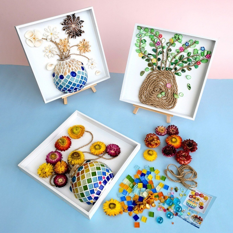 New Arrival DIY Arts and Crafts Kits Decor Glass Mosaic Art Kits for Kids and Adults