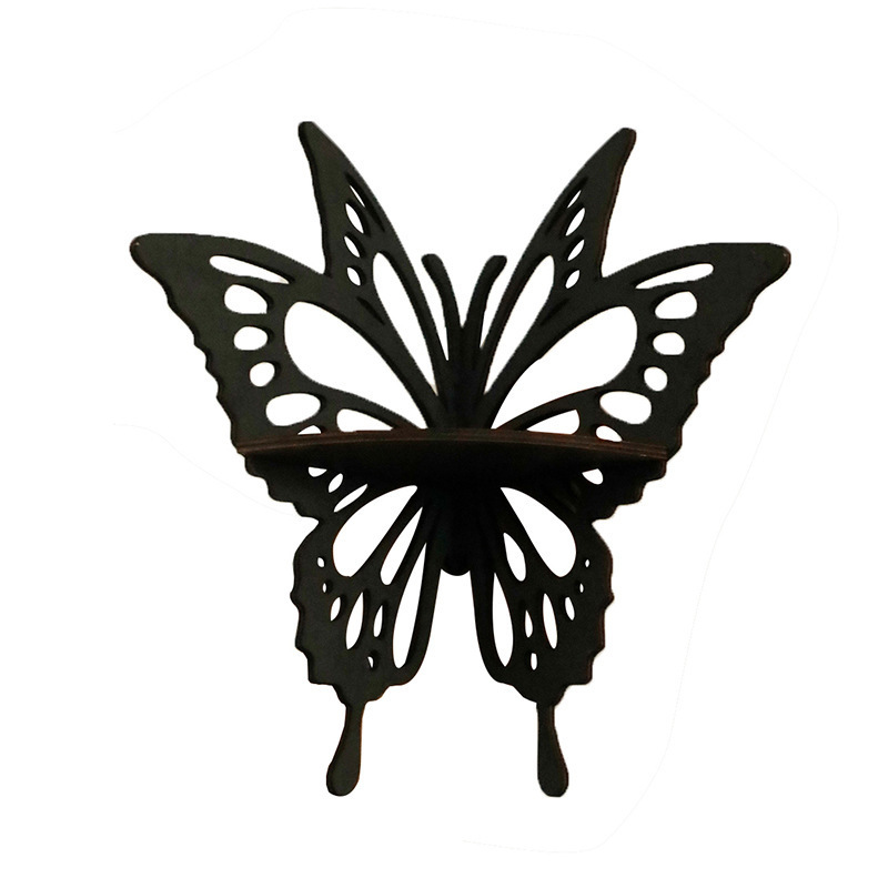 Household Wooden Butterfly Display Shelf Wall Corner Hanging Shelves Wooden Wall decoration