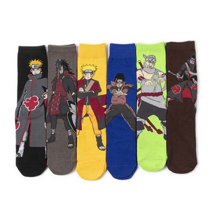 7 Days fast dispatch Stock Designer Cartoon Anime Ninja Tube Cotton Socks Men Japanese TV Movie Meias Stockings