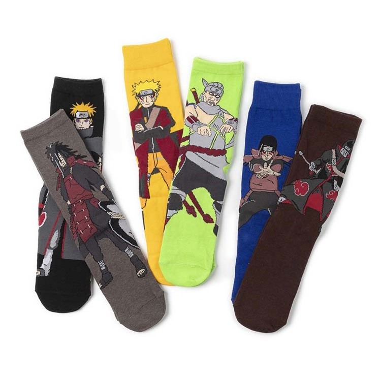 7 Days fast dispatch Stock Designer Cartoon Anime Ninja Tube Cotton Socks Men Japanese TV Movie Meias Stockings