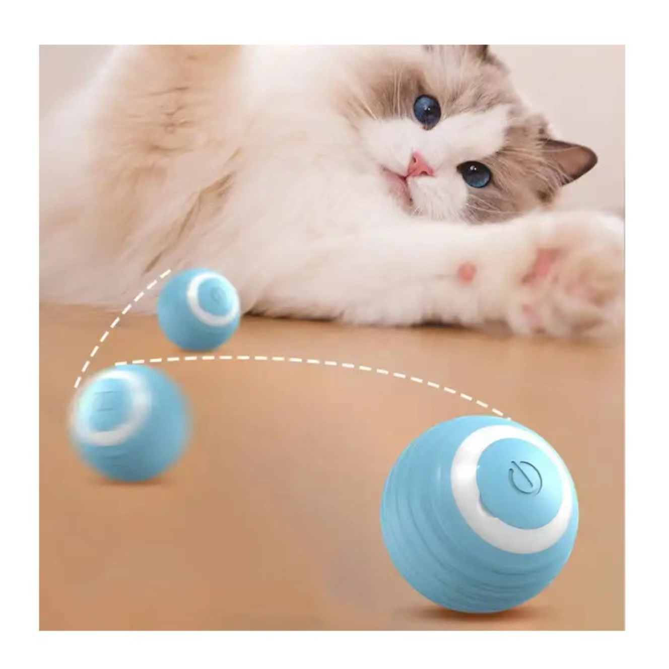 Automatic 360 Self-Rotating Rolling Ball with USB Rechargeable pet Exercise Chase Toy Ball Cat Smart Rolling Balls Toys