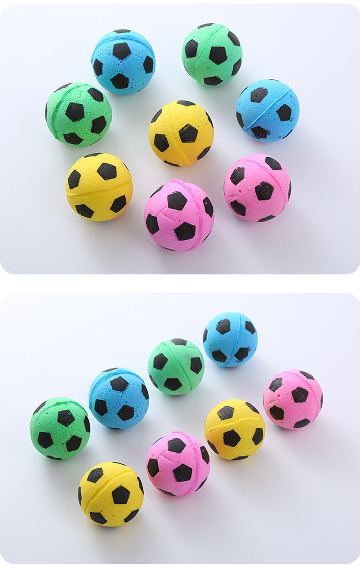 colorful Silicone foam Golf and Soccer cat sponge ball toys for cats chew Scratching Play Interactive Cat balls toy