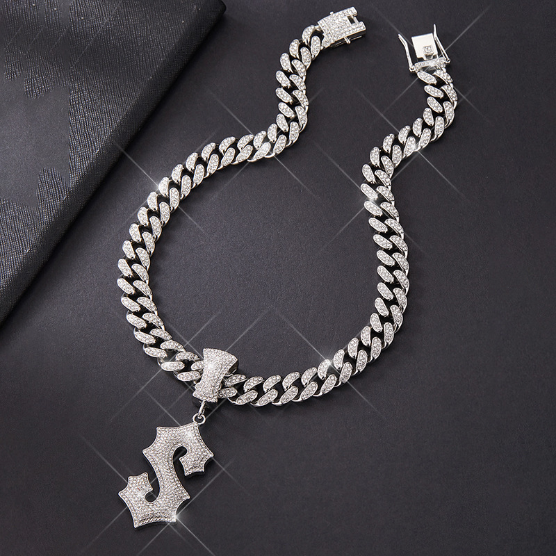 Hiphop Fashion Men's Hip Hop Necklace Jewelry Icy Bling Pendant Iced Out Diamond Cross Sword jewelry