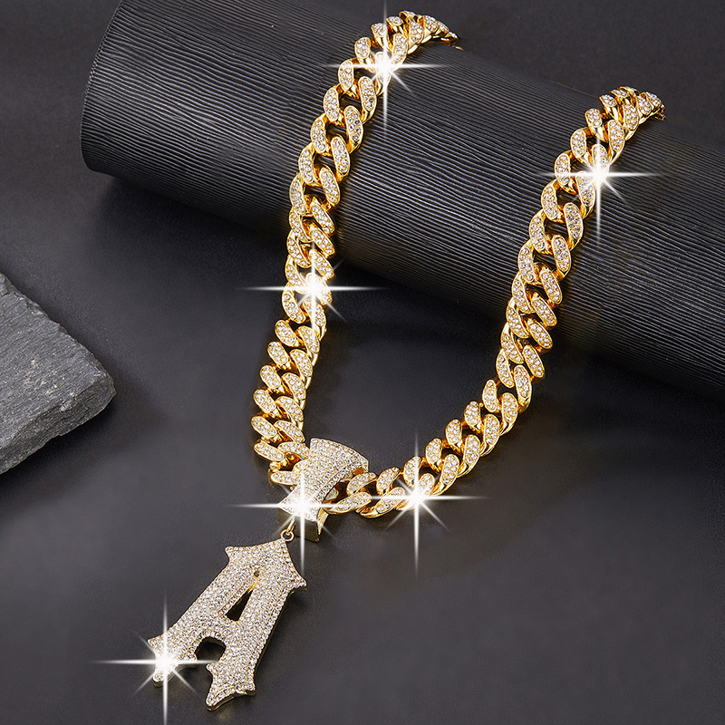 Hiphop Fashion Men's Hip Hop Necklace Jewelry Icy Bling Pendant Iced Out Diamond Cross Sword jewelry