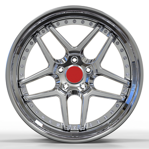 Weiya  Chrome lip  Chrome center Custom  2 Piece Forged Alloy Wheels for  Blitz 03