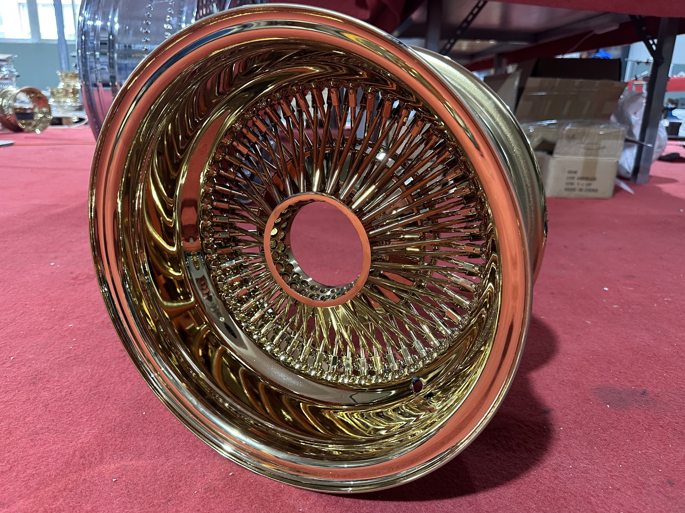 Steel Wire Wheel 13 14 15 16 17 18 20 22 Inch gold chrome  Straight Reverse Deep  RIMS