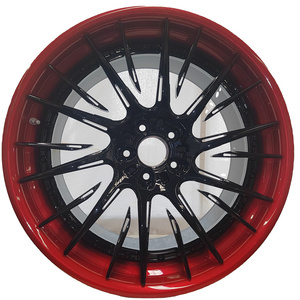 gloss red outer lip gloss black center disc 3 pcs forged wheel fit for CORVETTE C8