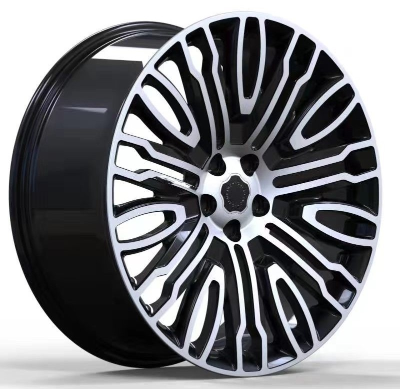 Weiya gloss black with machine face 15 16 17 18 19 20 21 22 23 24 26 inch custom  forged wheels for range rover overfinch