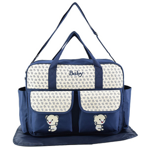 Wholesale women Large capacity nappy bag portable baby diaper mommy tote bag