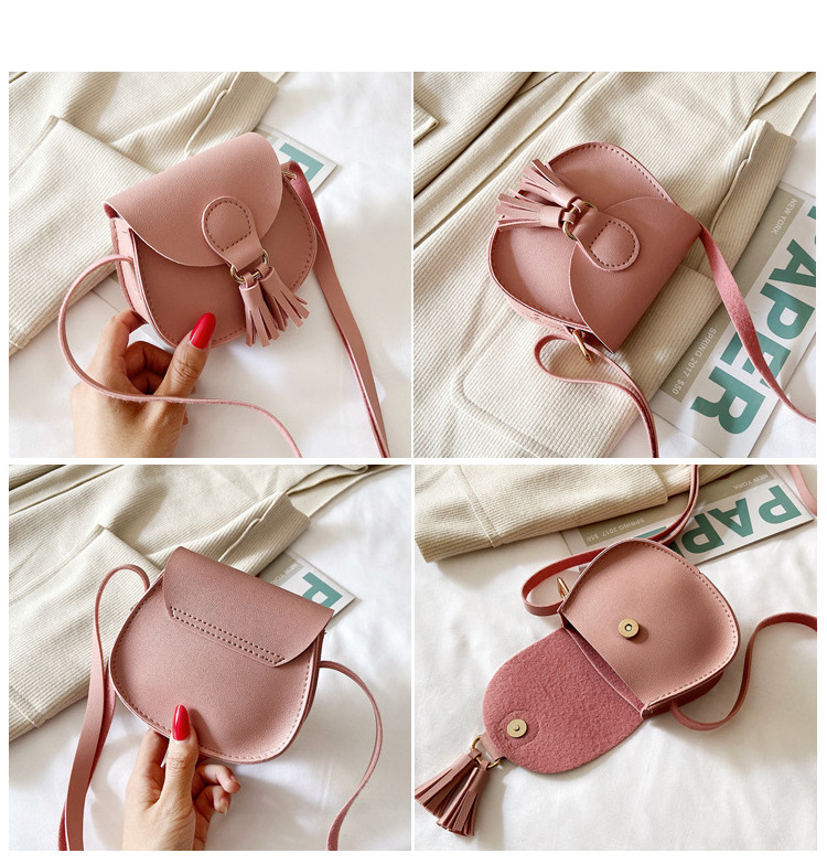 Wholesale kids mini shoulder bag toddler crossbody purse small handbags baby little girl cute purses with tassel