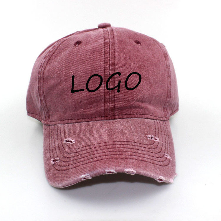 Custom Logo Unstructured Dad Hat Mens Women Sports Distressed Caps New York Baseball Cap Washed Cotton Embroidery Hats