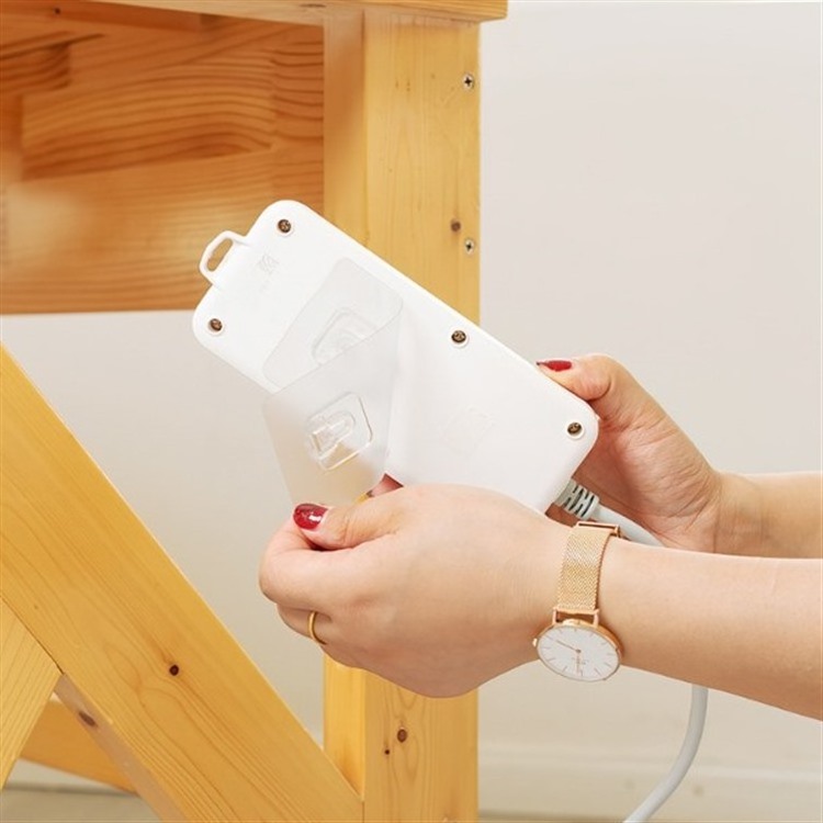 Socket Fixer Organizer self-adhesive plug bracket household Wall-Mounted Sticker Punch-Free Plug Power Outlet Holder