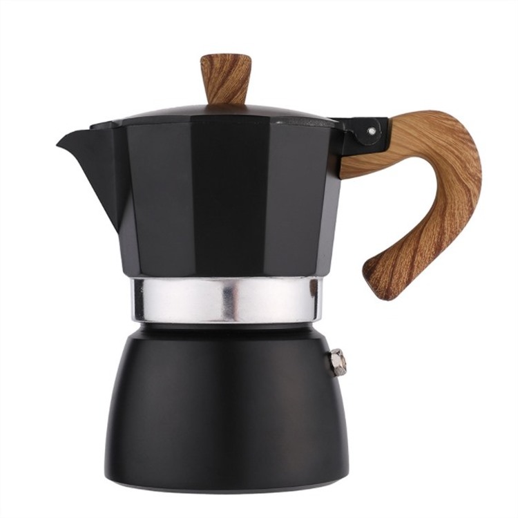 Logo Creative Presents Coffee Maker Pot Home Outdoor Stovetop Cafe Tools Aluminum Mocha Espresso Percolator Coffee Heater Pot