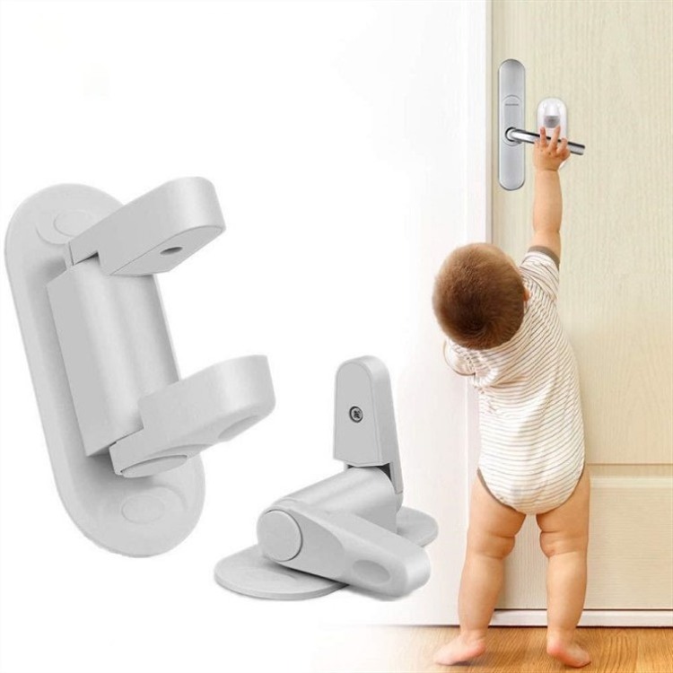 Logo Door Handle Switch Latch MultiFunction Children Safety Protection Buckle Hardware Locks Baby Safety Baby Safety Door Lock