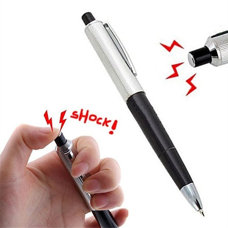 April Fools' Day Tricky Toys Tricky Spoof Electric Human Pen Tricky Electric Can Write Ballpoint Electric Shock Pen