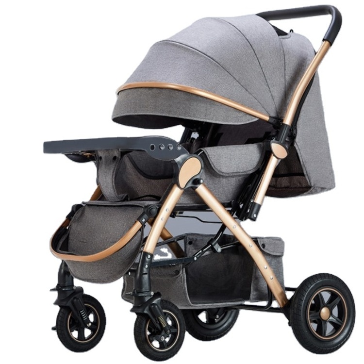 Logo Creative baby tools Portable Travel Baby Carriage Folding Prams Aluminum Frame High Landscape Car Luxurious Baby Stroller