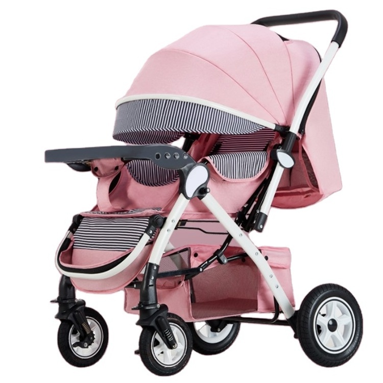 Logo Creative baby tools Portable Travel Baby Carriage Folding Prams Aluminum Frame High Landscape Car Luxurious Baby Stroller