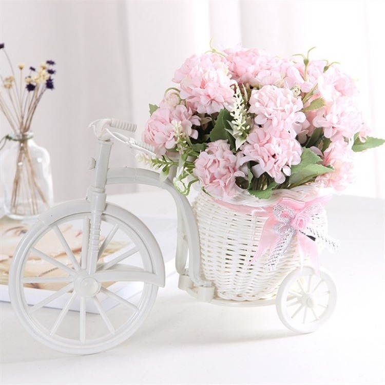 Decoration Hanging Flower Pot Organizer Flower Decoration Home Handmade Rattan Woven Trolley Flower Basket Basket Rattan Floats