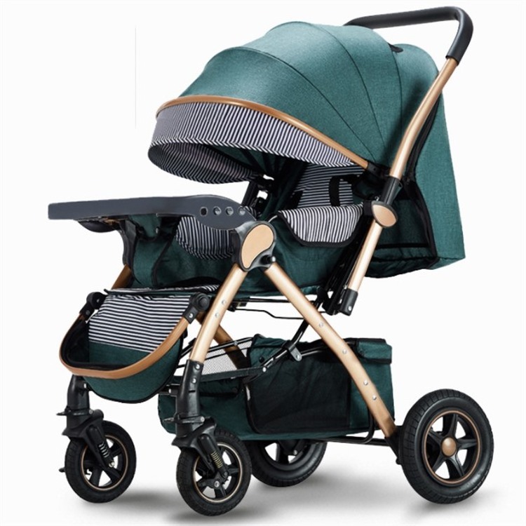 Logo Creative baby tools Portable Travel Baby Carriage Folding Prams Aluminum Frame High Landscape Car Luxurious Baby Stroller