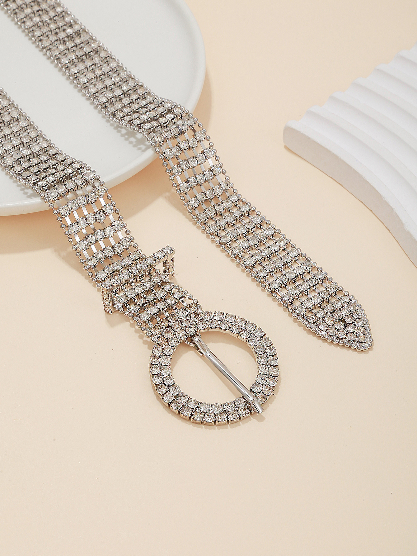 Fashion Women Metal Diamond Rhinestone Women Waist Chain Belt For Dress